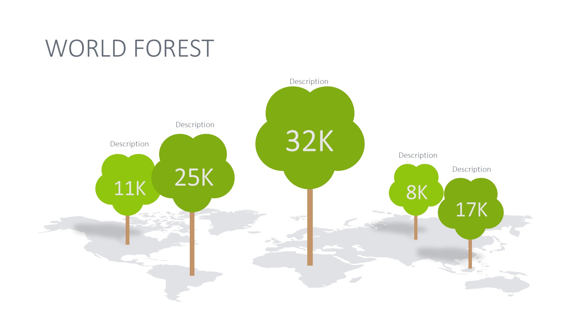 绿色环保图形信息图示PPT模板