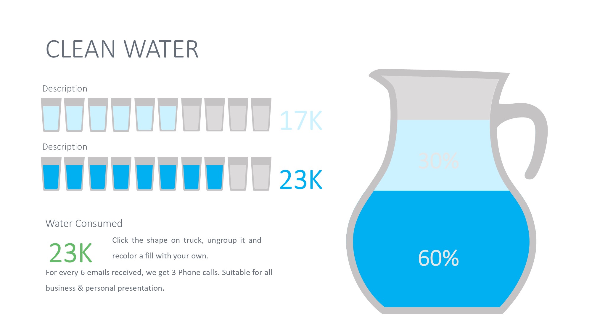 绿色环保图形信息图示PPT模板