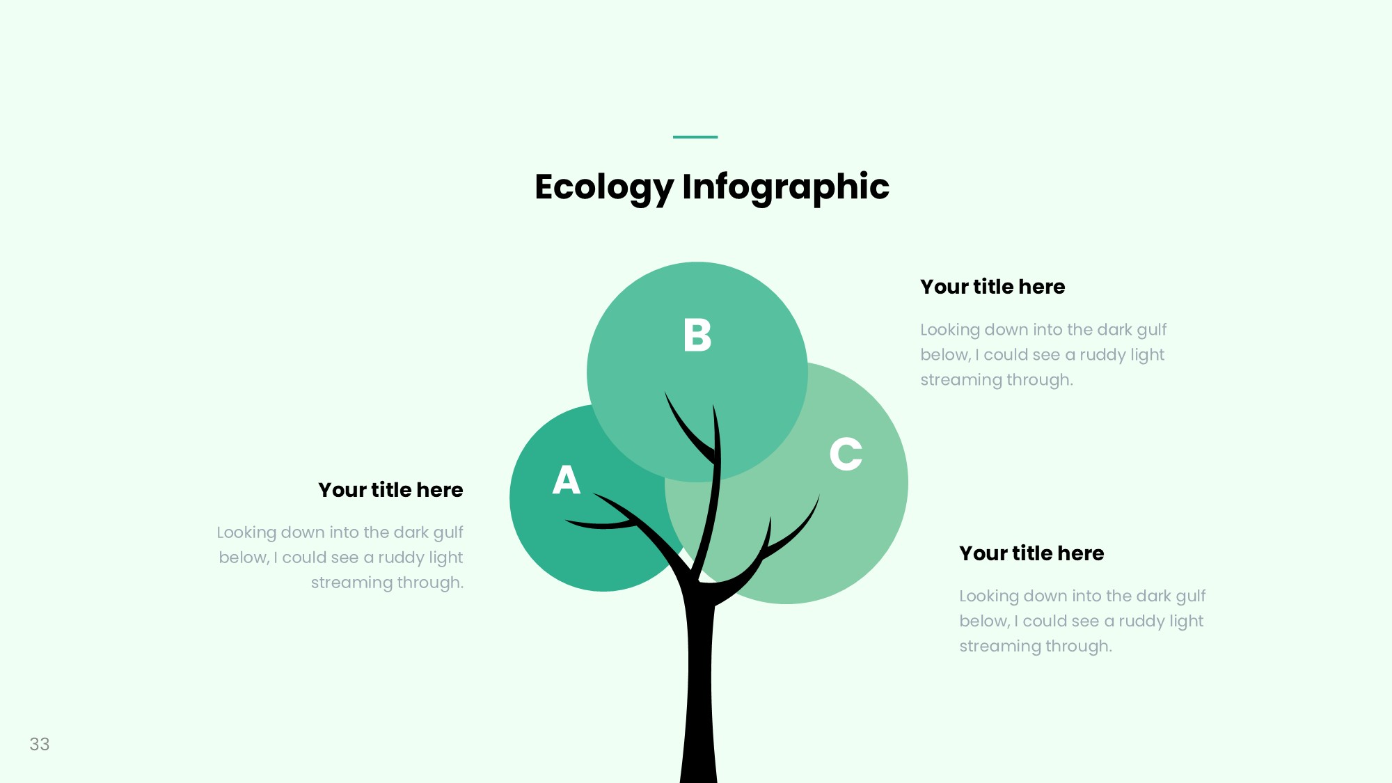 绿色环保图形信息图示PPT模板