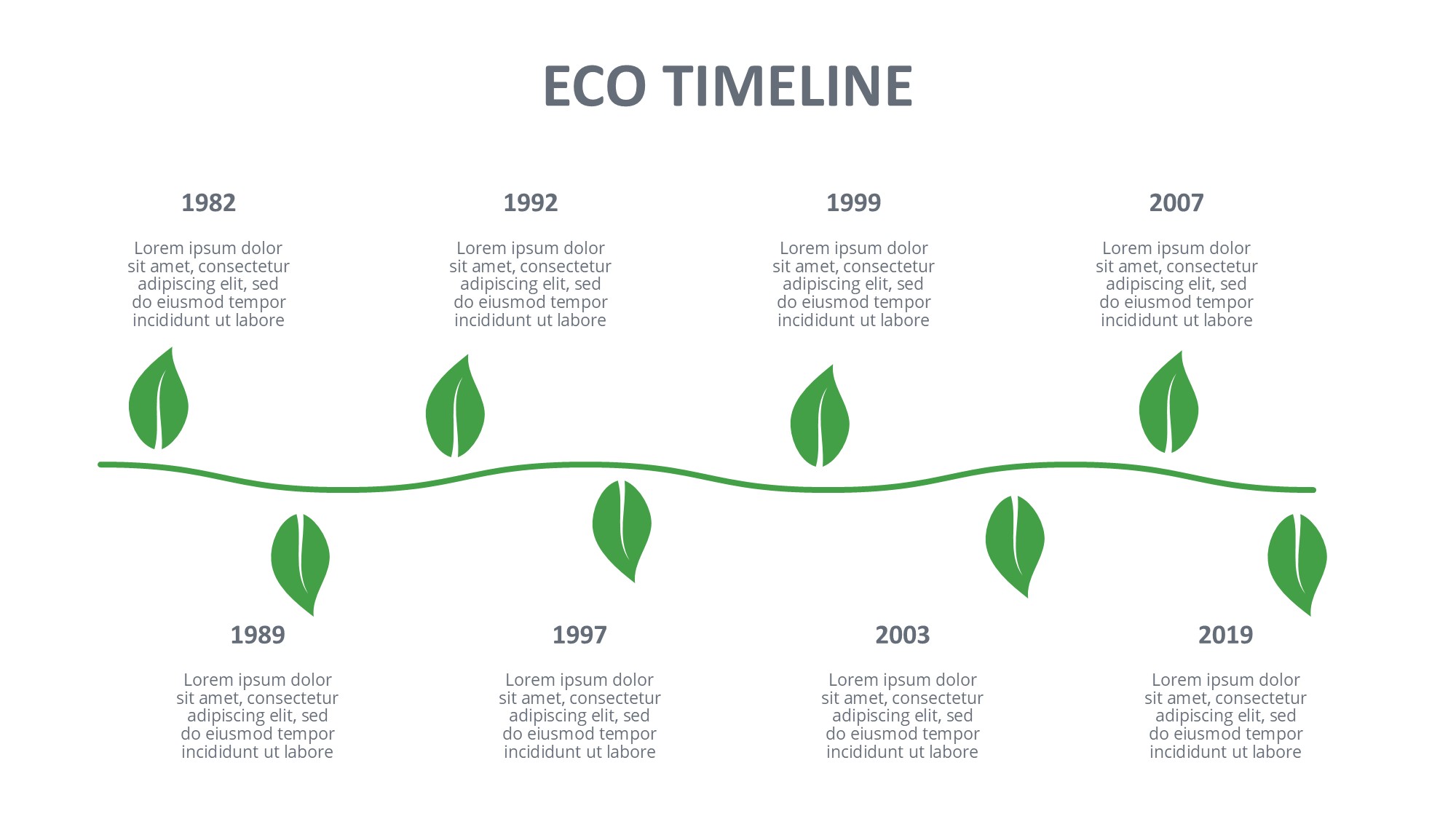 绿色环保图形信息图示PPT模板