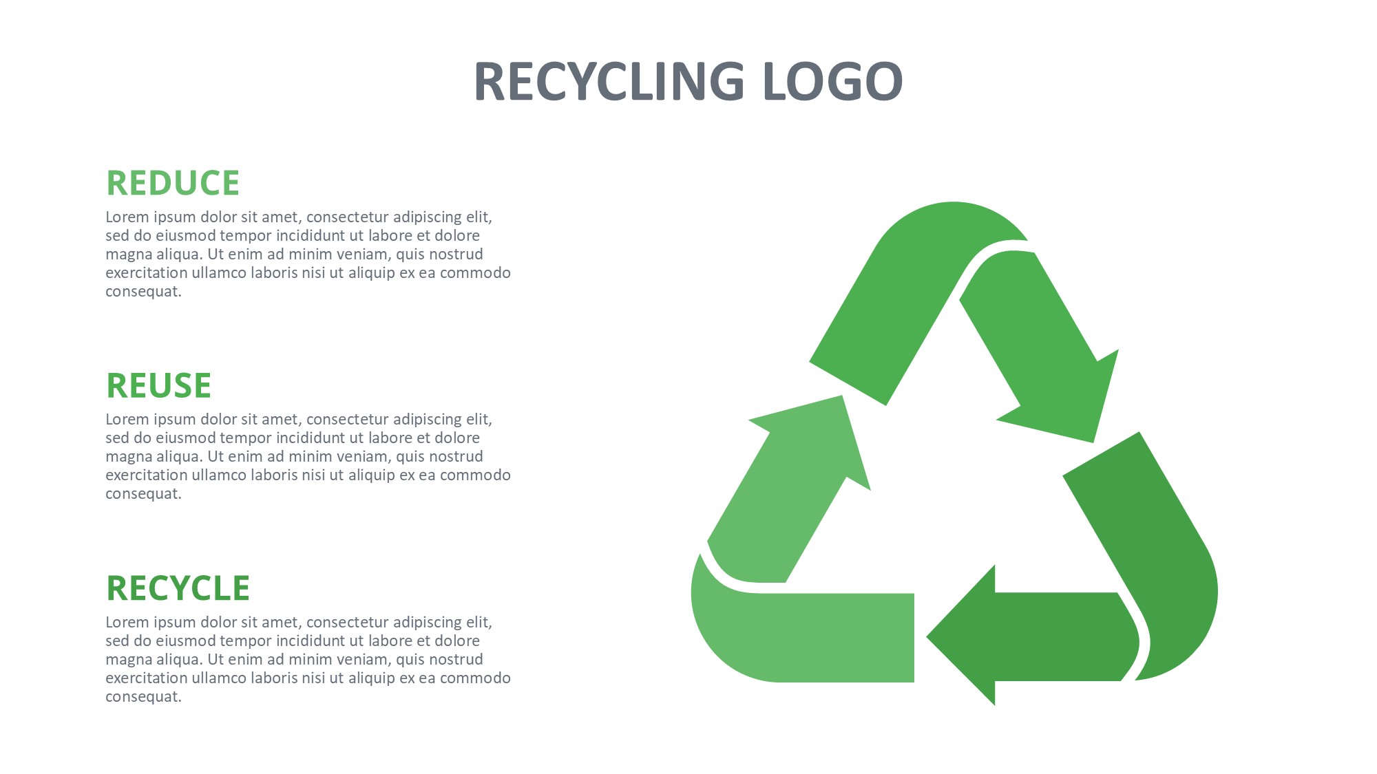 绿色环保图形信息图示PPT模板