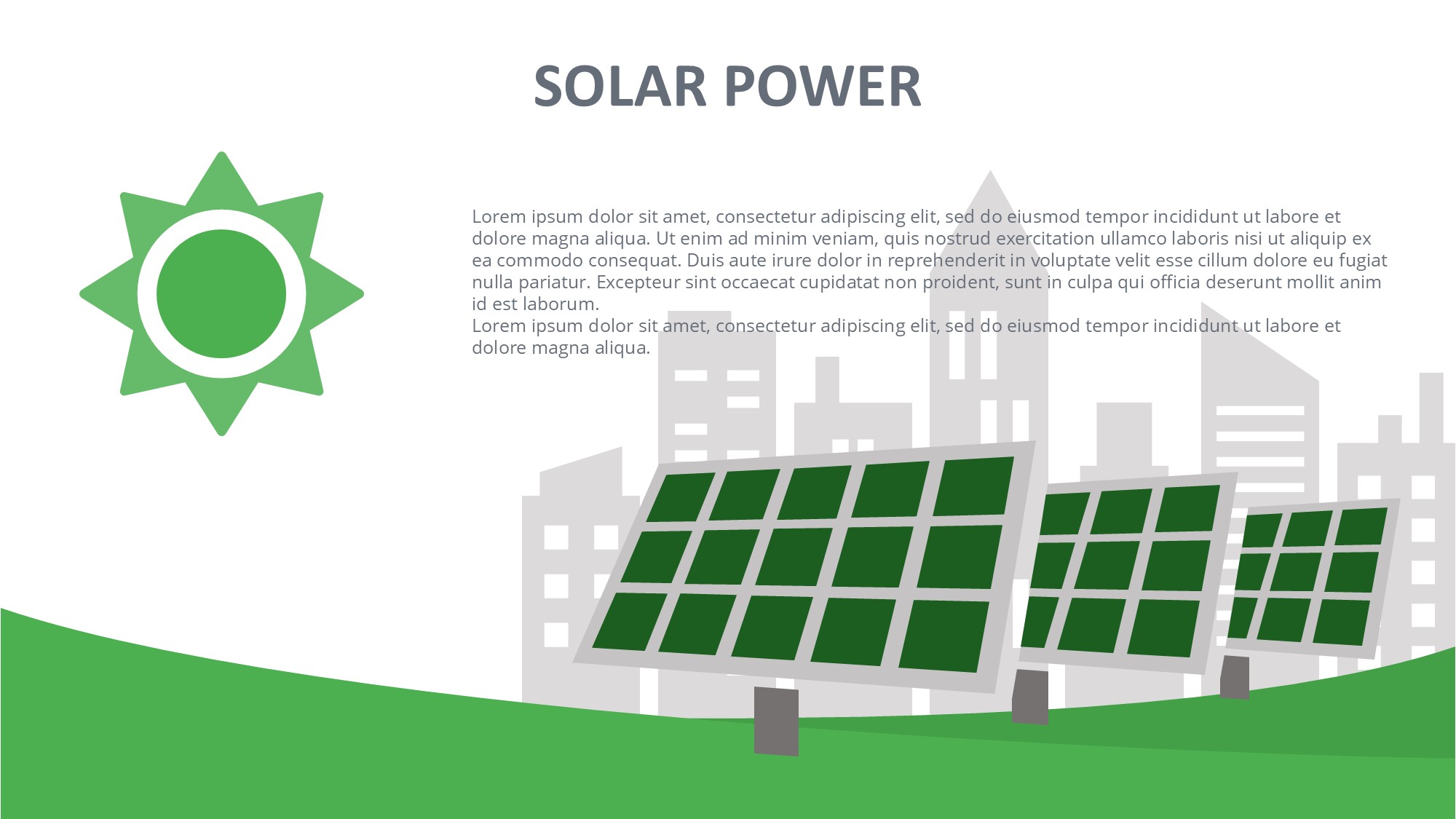 绿色环保图形信息图示PPT模板