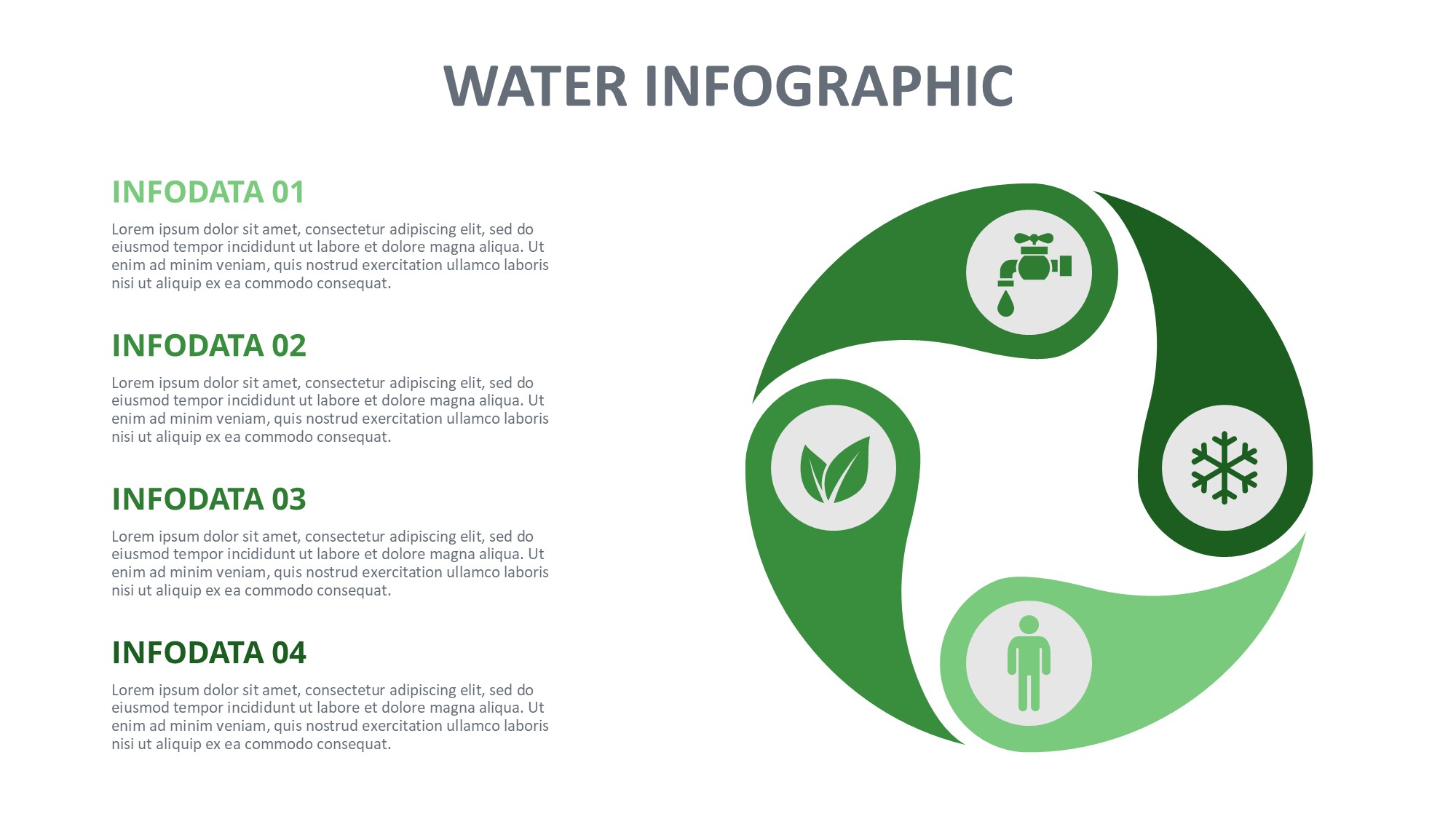 绿色环保图形信息图示PPT模板