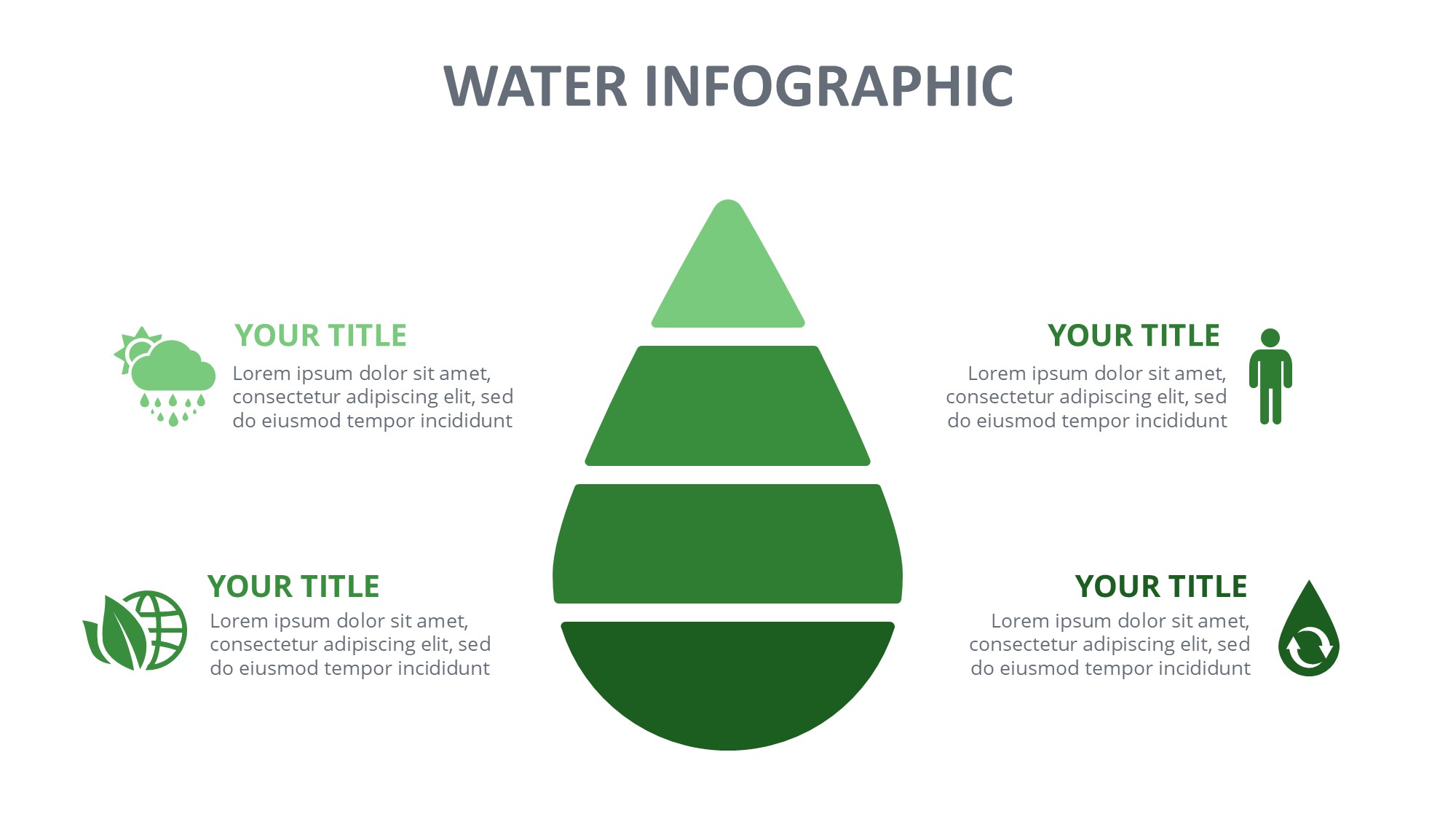 绿色环保图形信息图示PPT模板