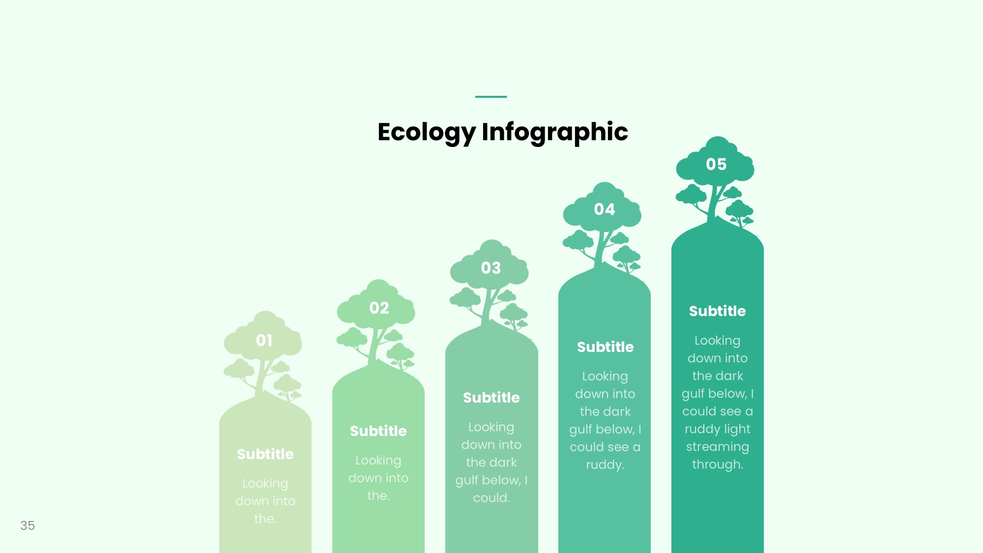 绿色环保图形信息图示PPT模板