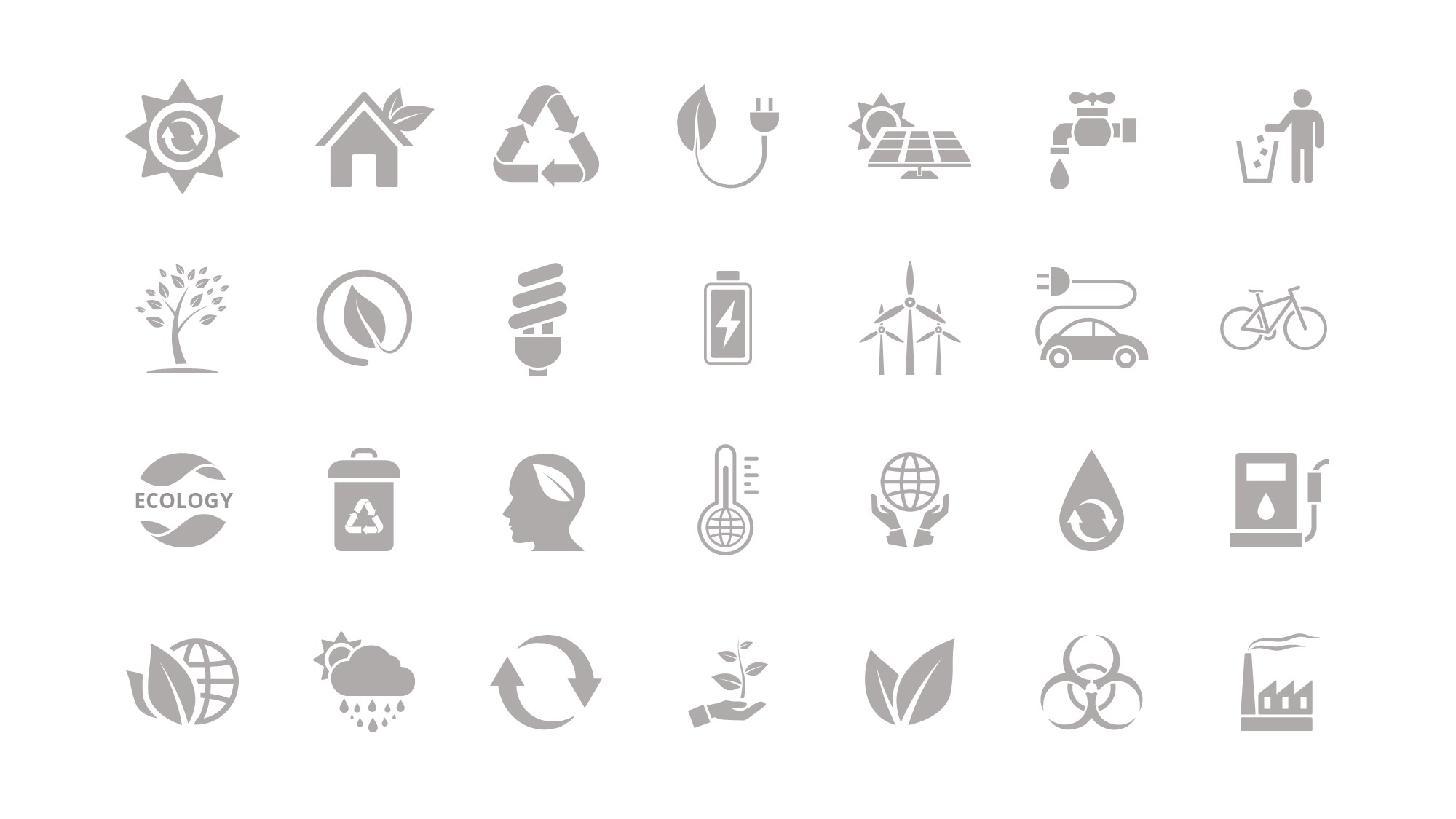 绿色环保图形信息图示PPT模板