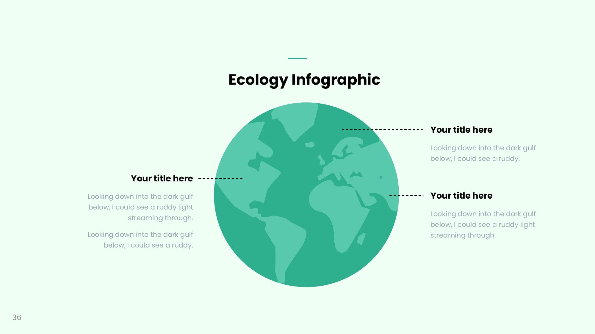 绿色环保图形信息图示PPT模板