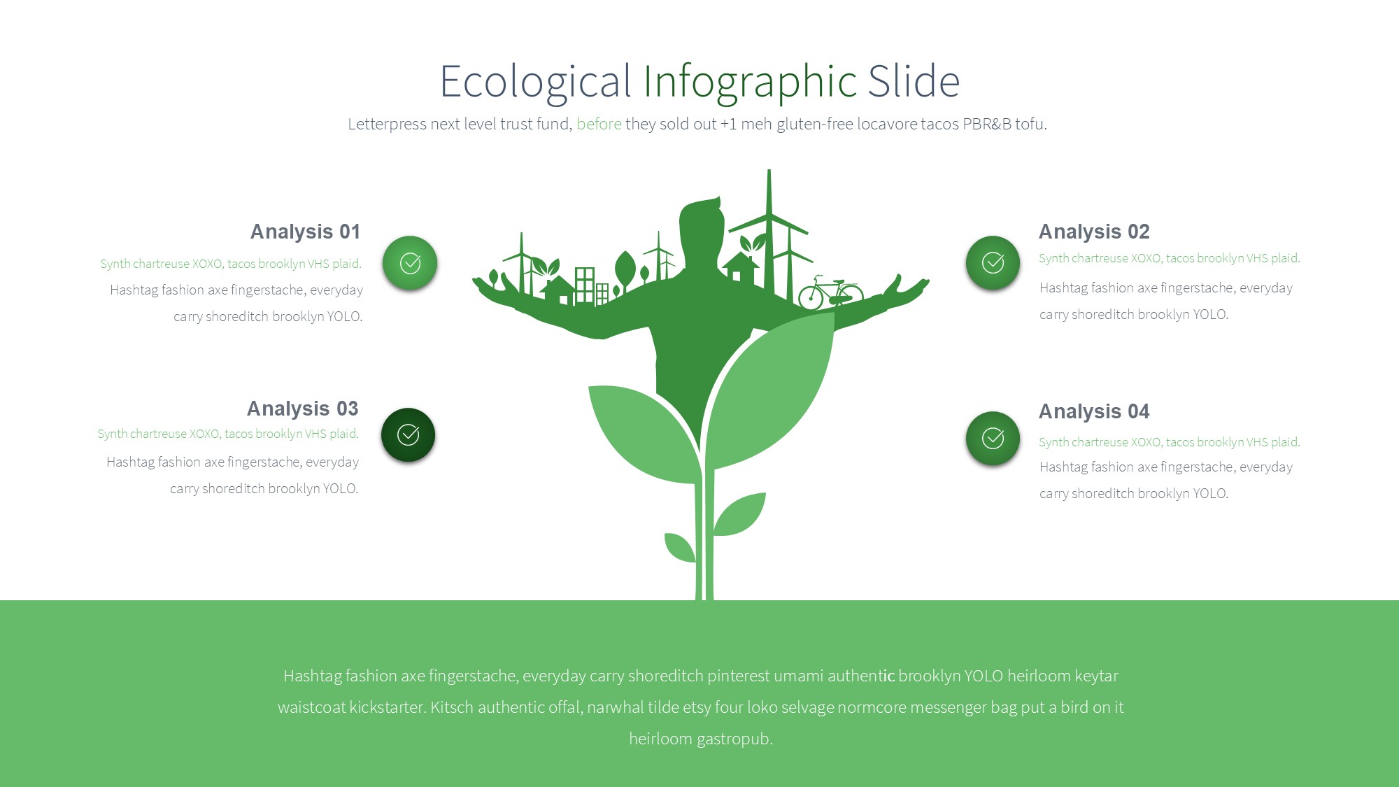 绿色环保图形信息图示PPT模板