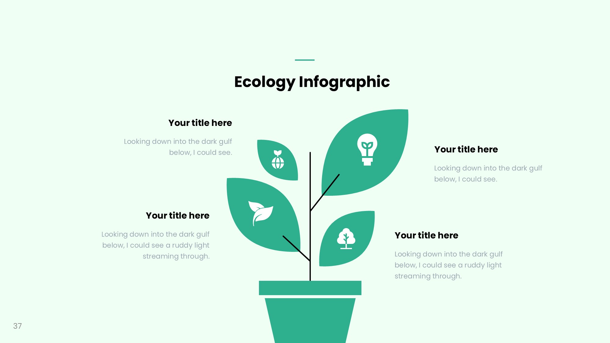 绿色环保图形信息图示PPT模板