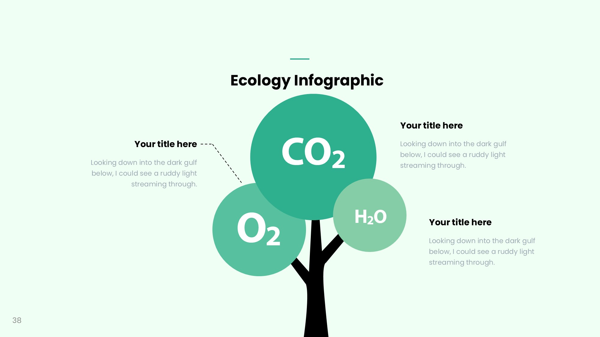 绿色环保图形信息图示PPT模板
