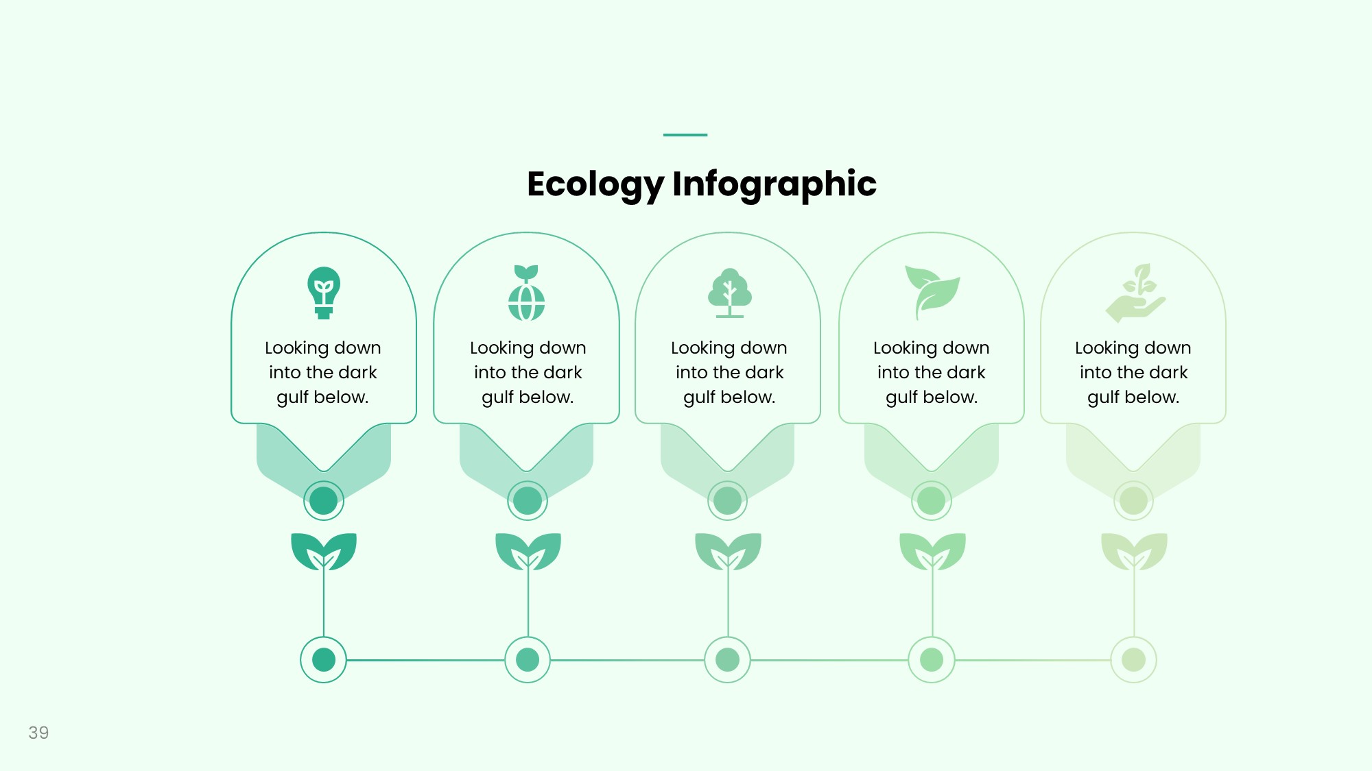 绿色环保图形信息图示PPT模板