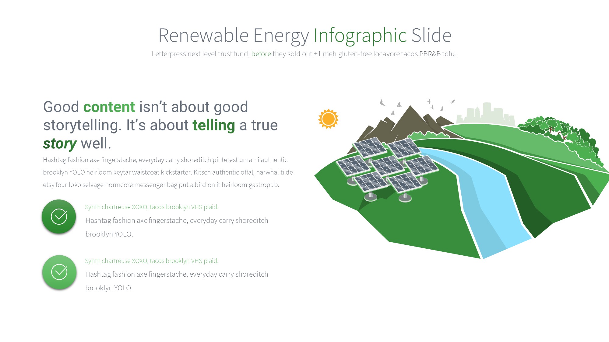 绿色环保图形信息图示PPT模板