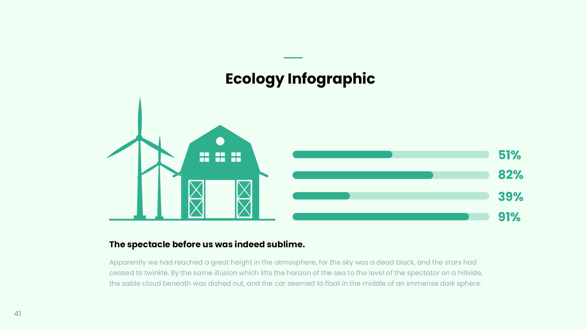 绿色环保图形信息图示PPT模板