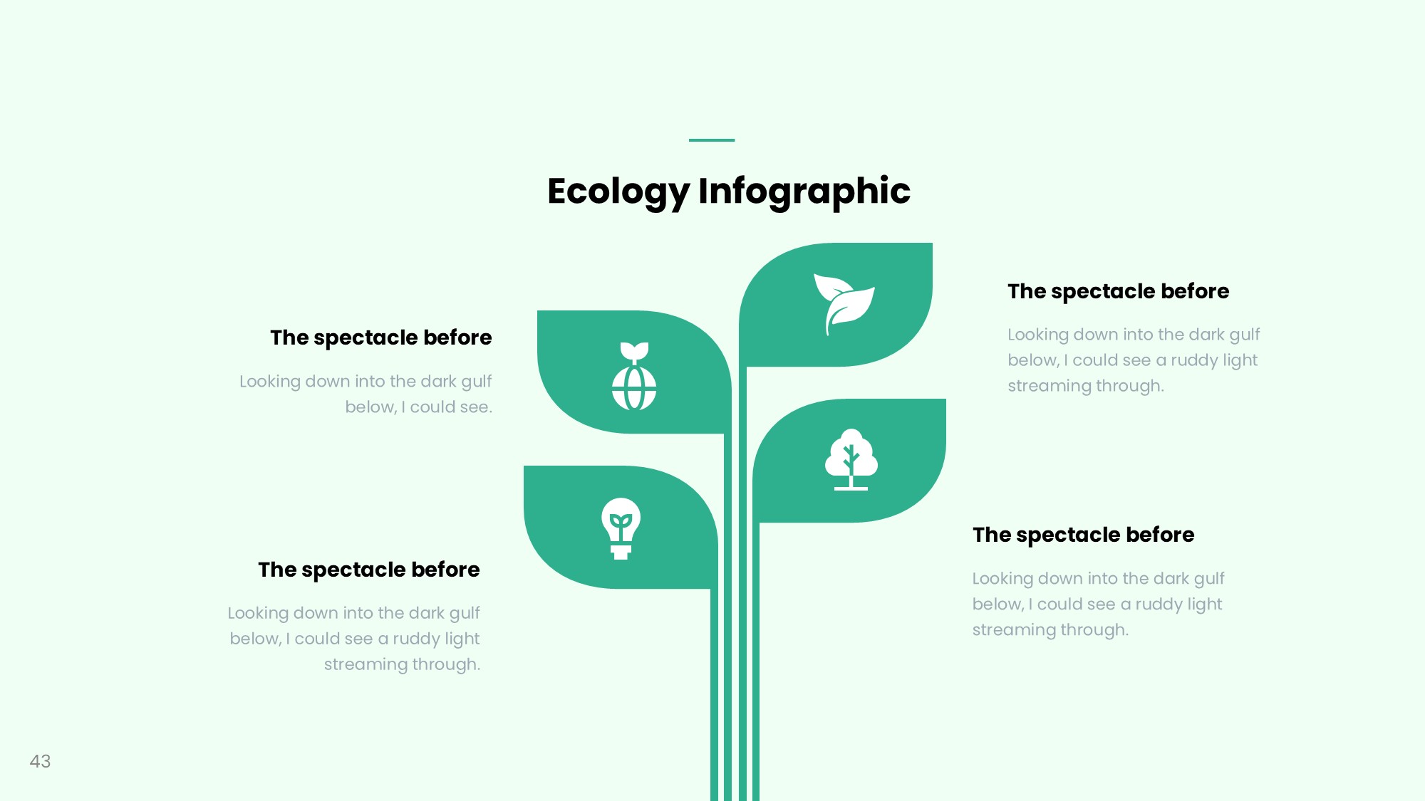 绿色环保图形信息图示PPT模板