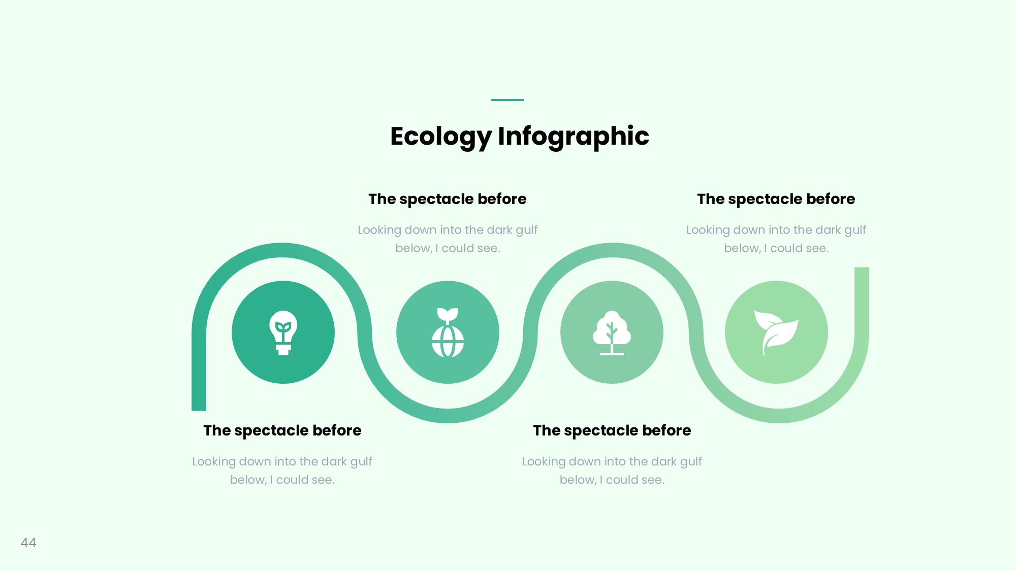 绿色环保图形信息图示PPT模板