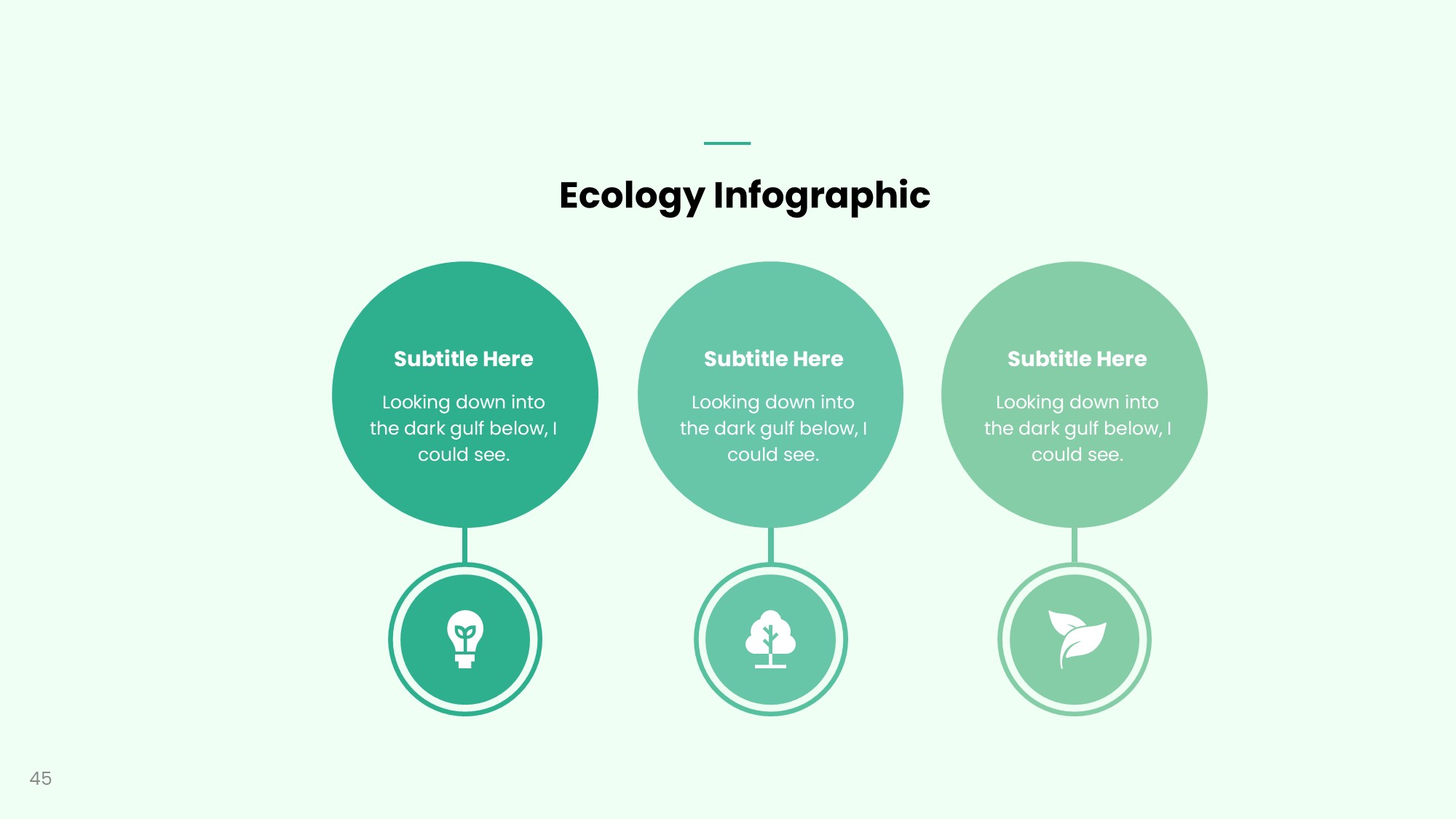 绿色环保图形信息图示PPT模板