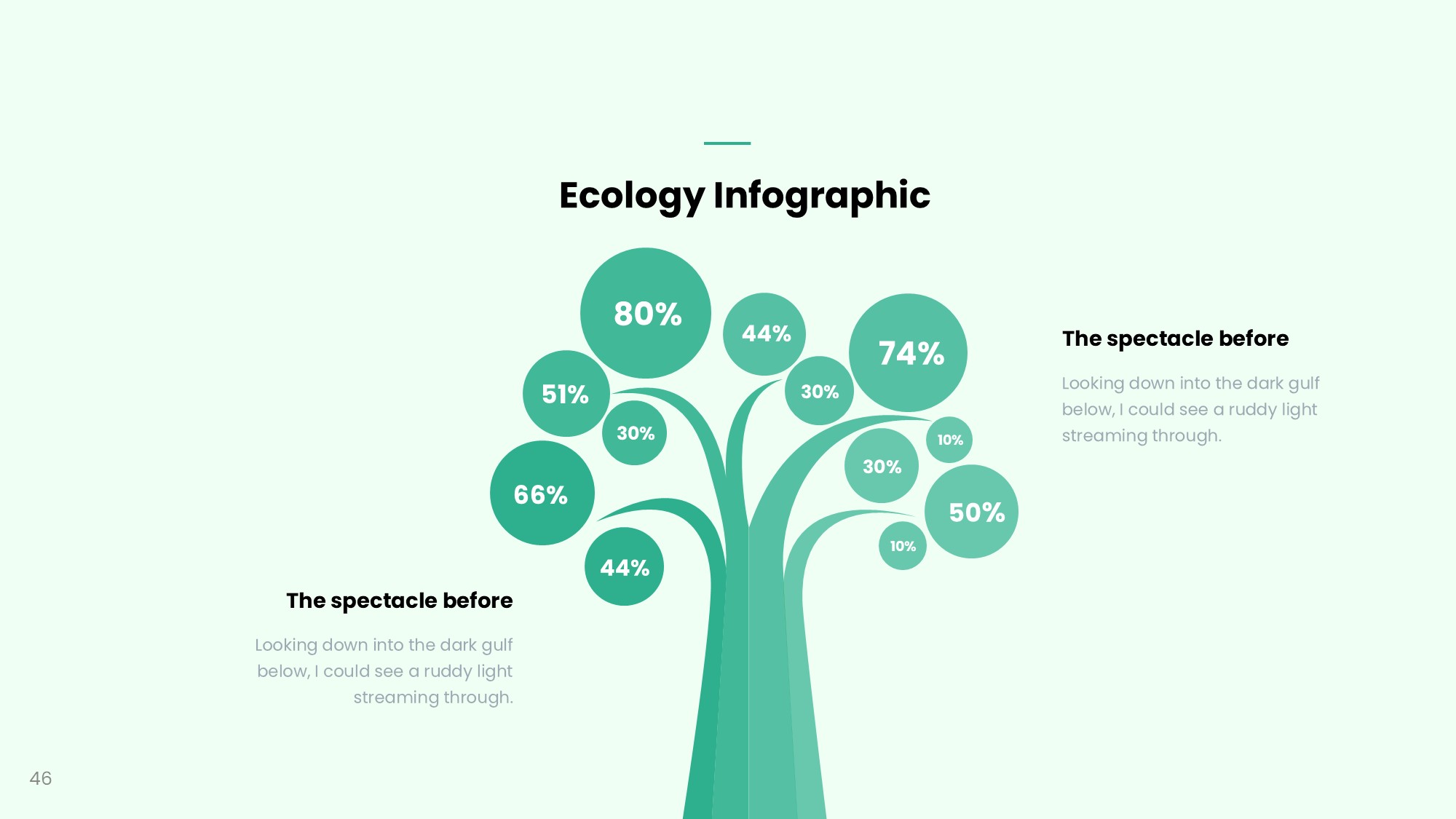 绿色环保图形信息图示PPT模板