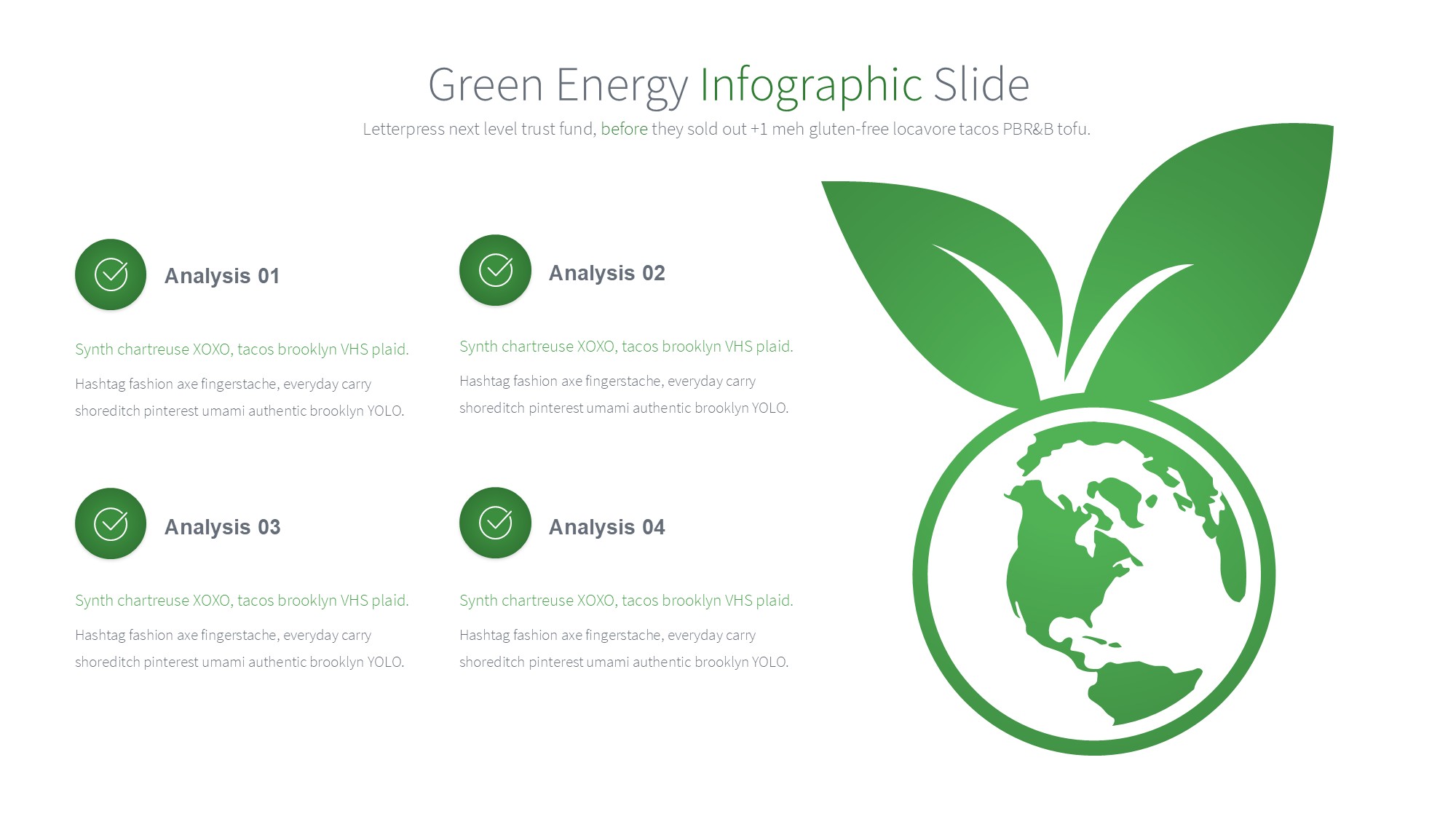绿色环保图形信息图示PPT模板