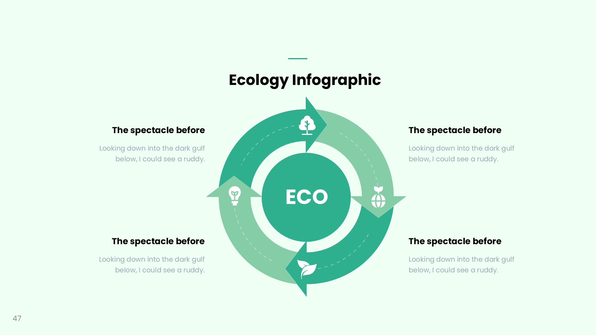 绿色环保图形信息图示PPT模板
