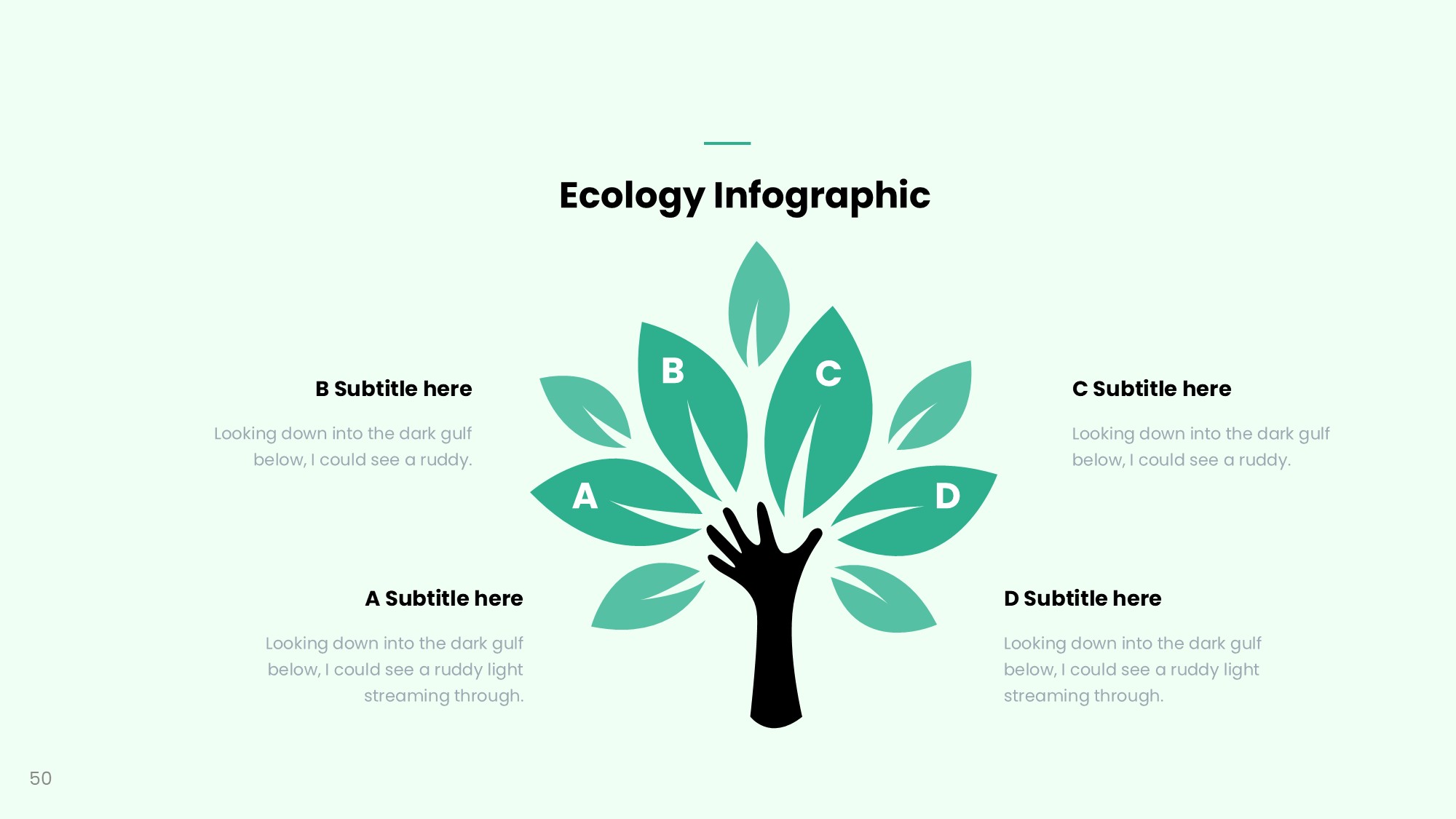 绿色环保图形信息图示PPT模板