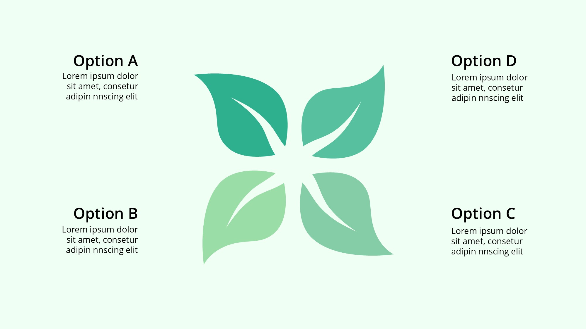 绿色环保图形信息图示PPT模板