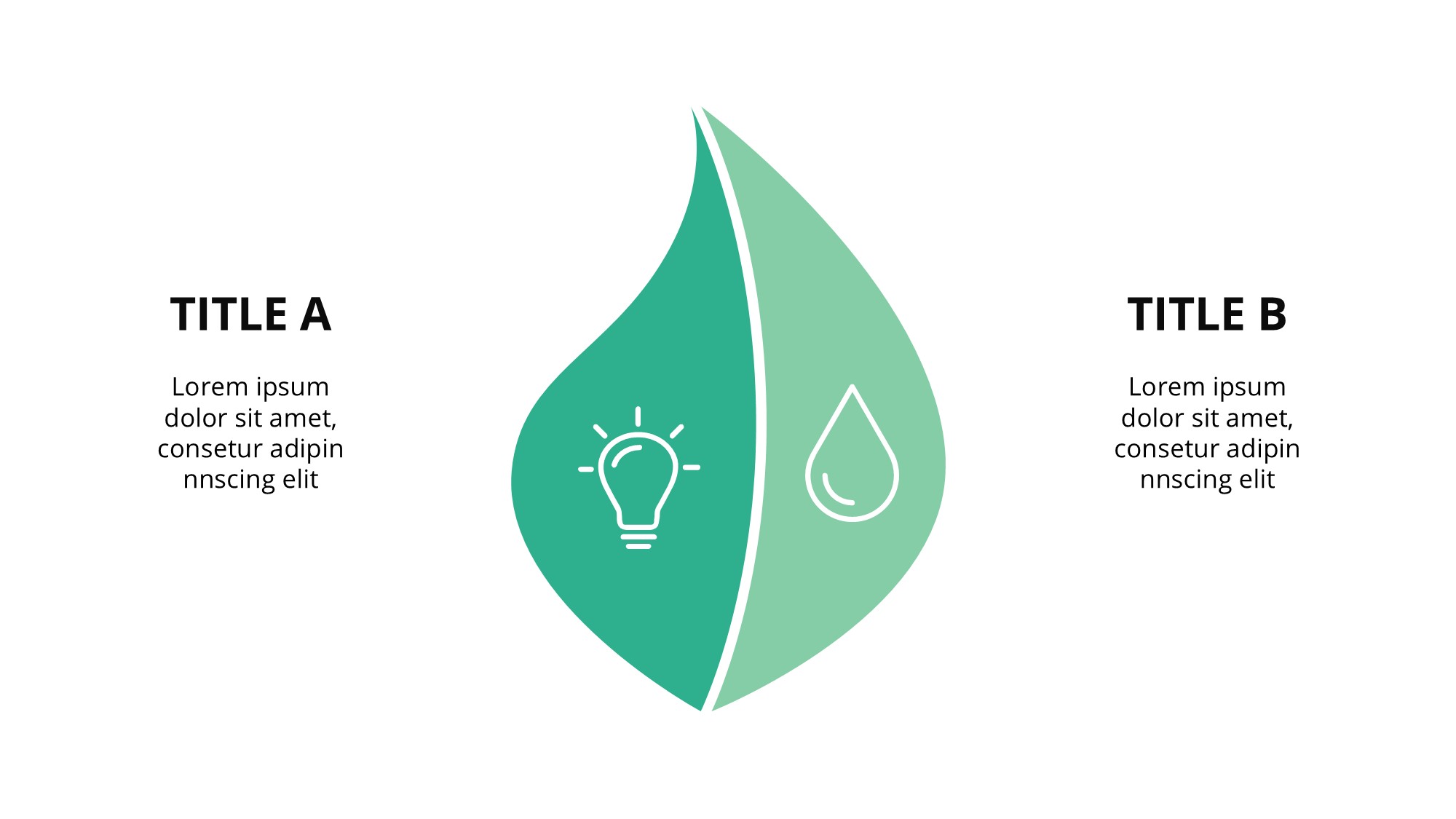 绿色环保图形信息图示PPT模板
