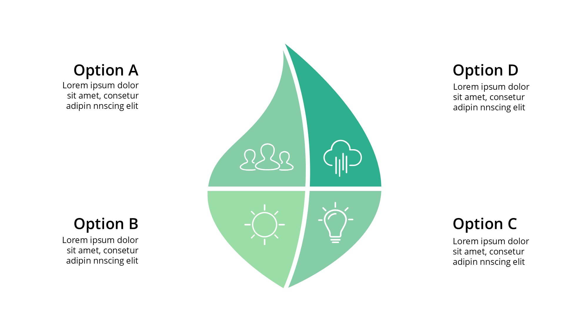 绿色环保图形信息图示PPT模板