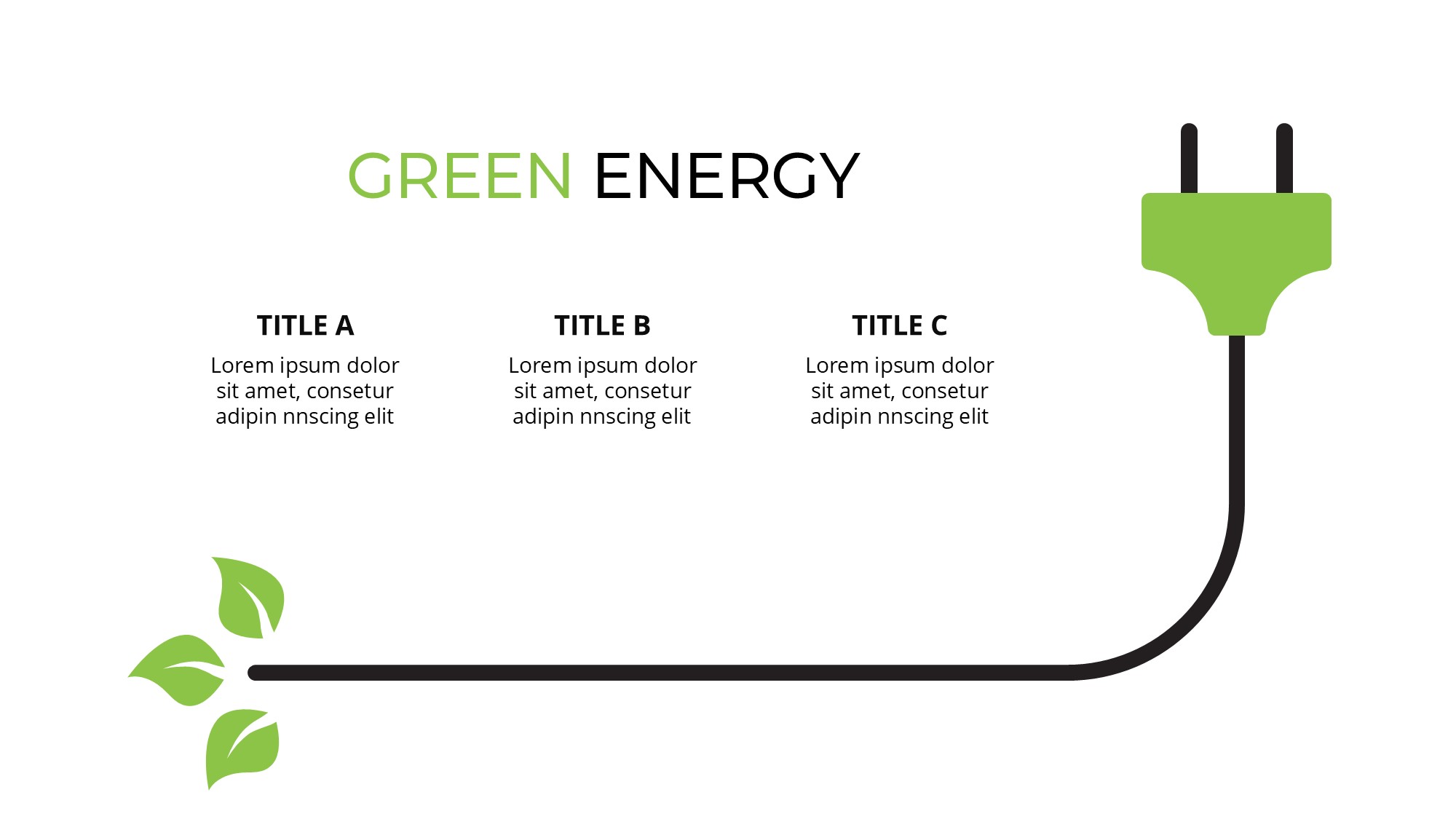 绿色环保图形信息图示PPT模板