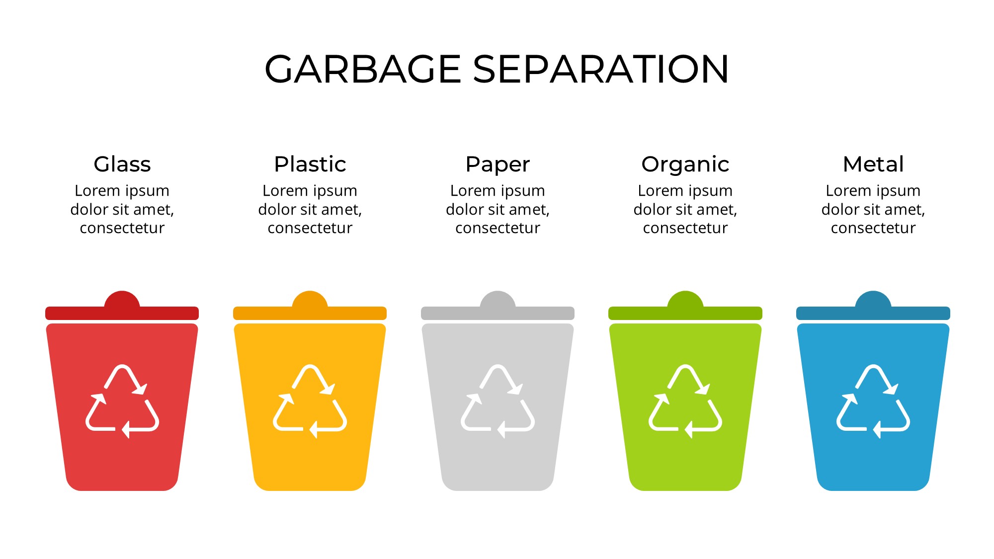 绿色环保图形信息图示PPT模板