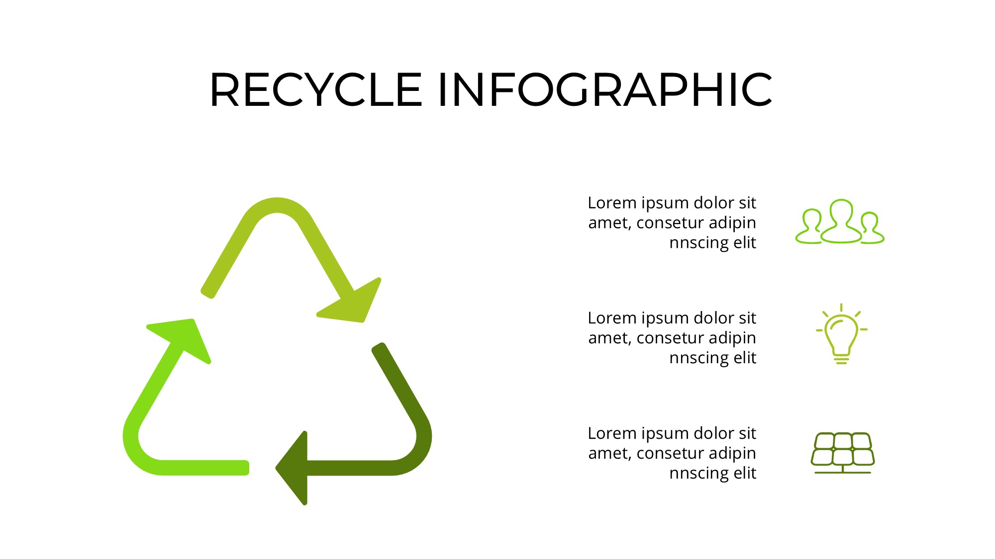 绿色环保图形信息图示PPT模板