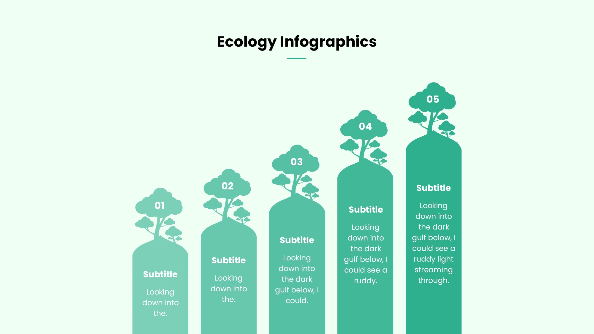 绿色环保图形信息图示PPT模板