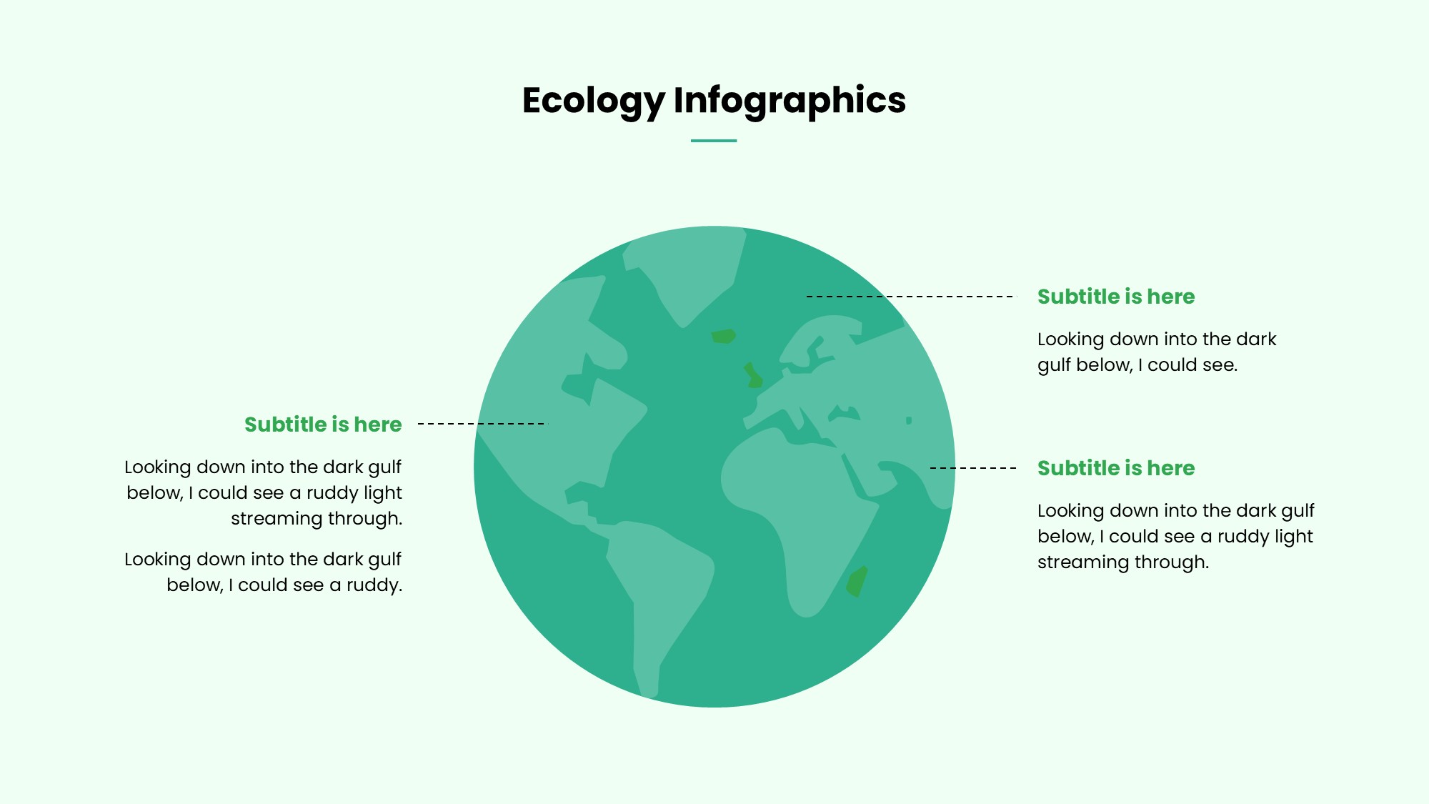 绿色环保图形信息图示PPT模板