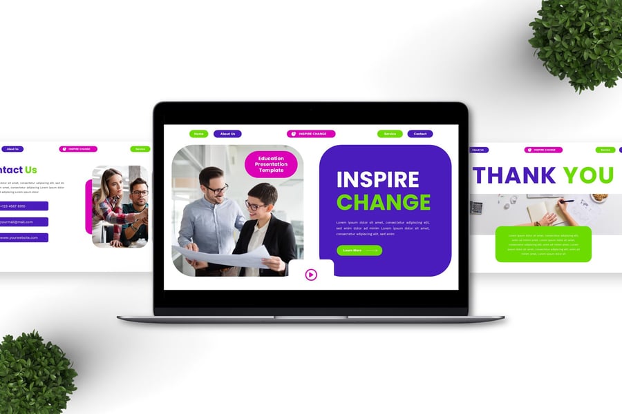 激发变革 – 教育PPT模板 (PPTX)