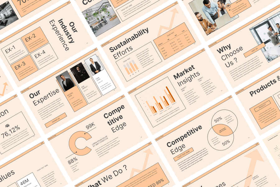 业务资料PPT模板 (PPTX)