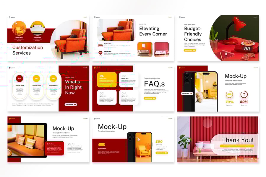 家具目录介绍PPT模板 (PPTX)