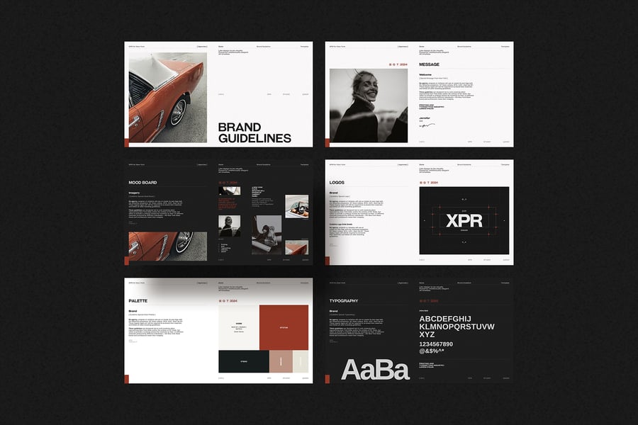 品牌指南模板PPT模板 (PPTX)