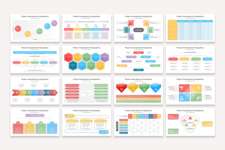 项目假设图表PPT模板 (PPTX)