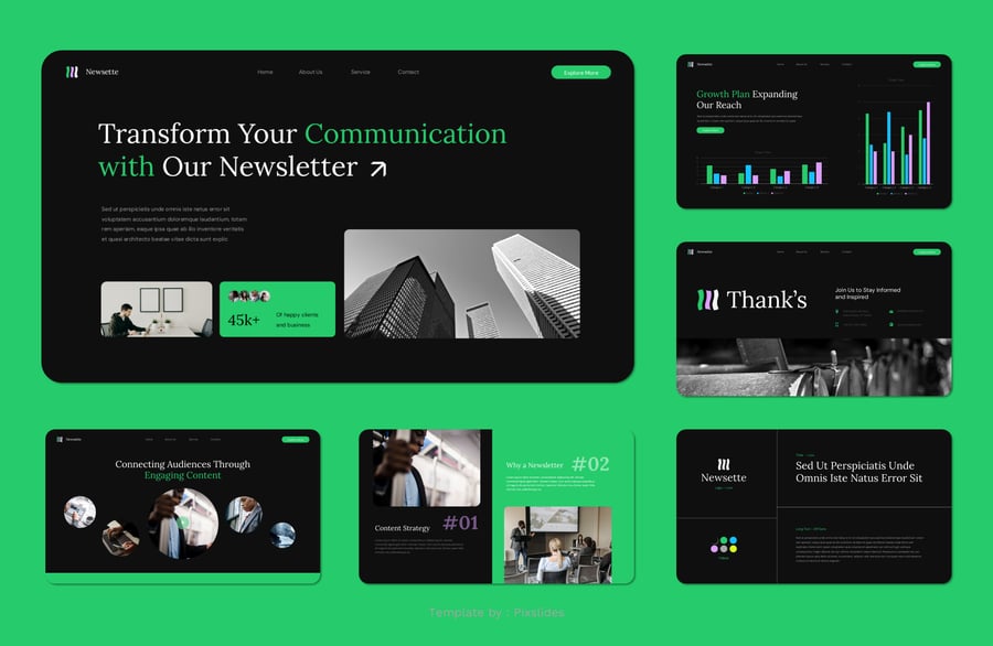 新闻资讯PPT模板 (PPT,PPTX)