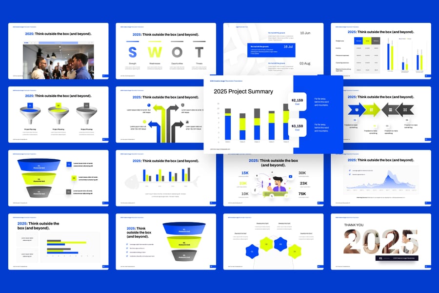 2025创意图像占位符PPT模板 (PPTX)