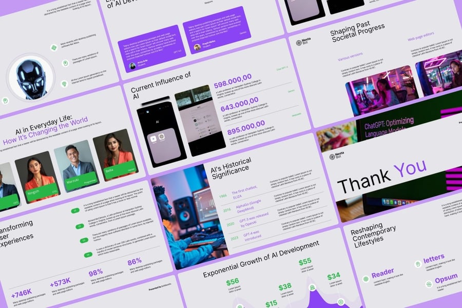 AI创业启动技术PPT模板 (PPTX)