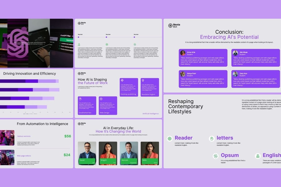 AI创业启动技术PPT模板 (PPTX)