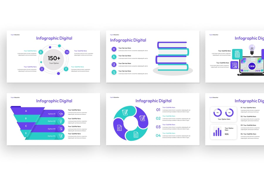 数字教育PPT模板 (PPTX)