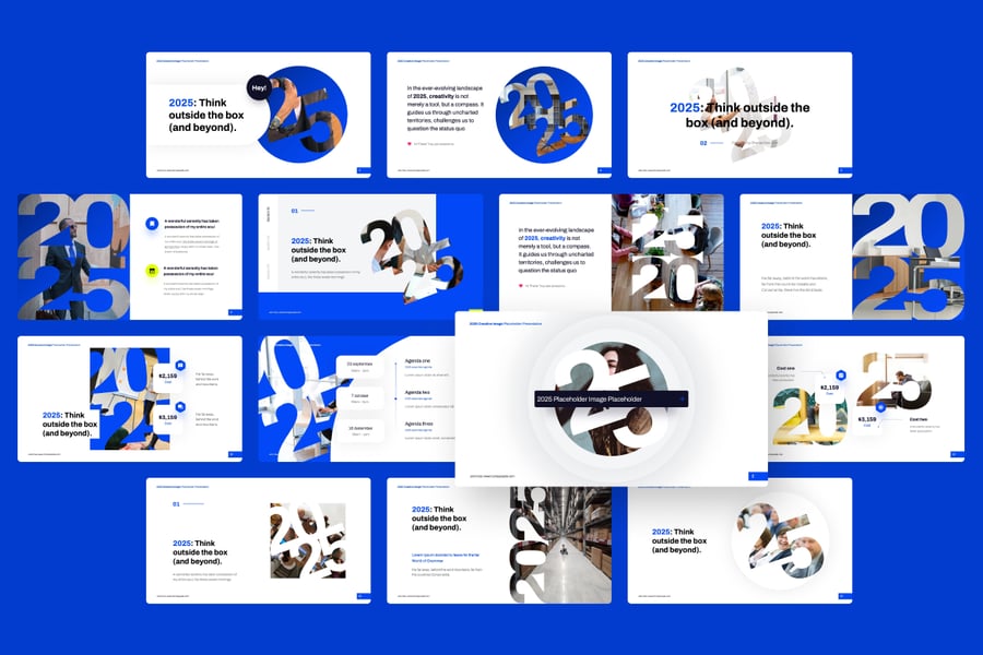 2025创意图像占位符PPT模板 (PPTX)