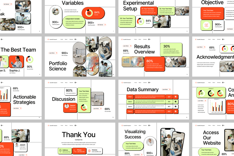 科学研究PPT模板 (PPTX)