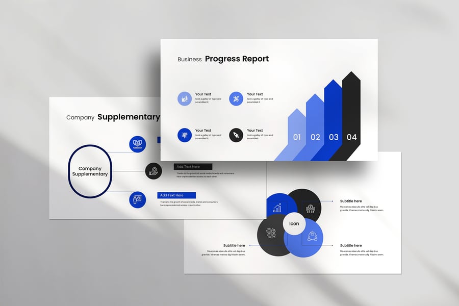 业务报告PPT模板 (PPTX)