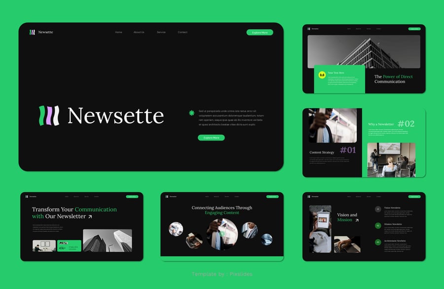 新闻资讯PPT模板 (PPT,PPTX)