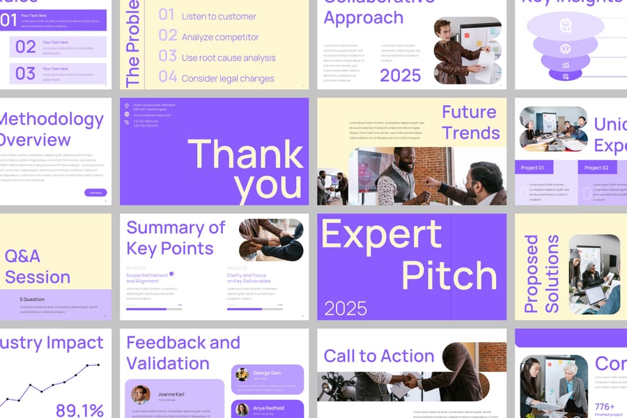 专家业务分析报告PPT模板 (PPTX)