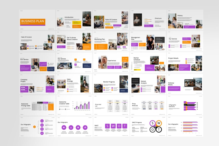 商业计划 PPT模板 (PPTX)