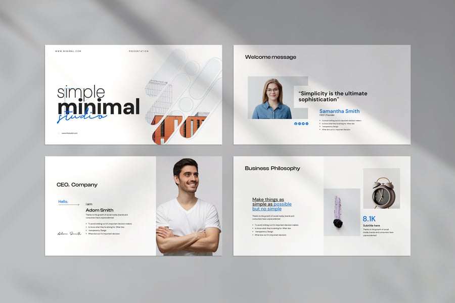 极简主义PPT模板 (PPTX)