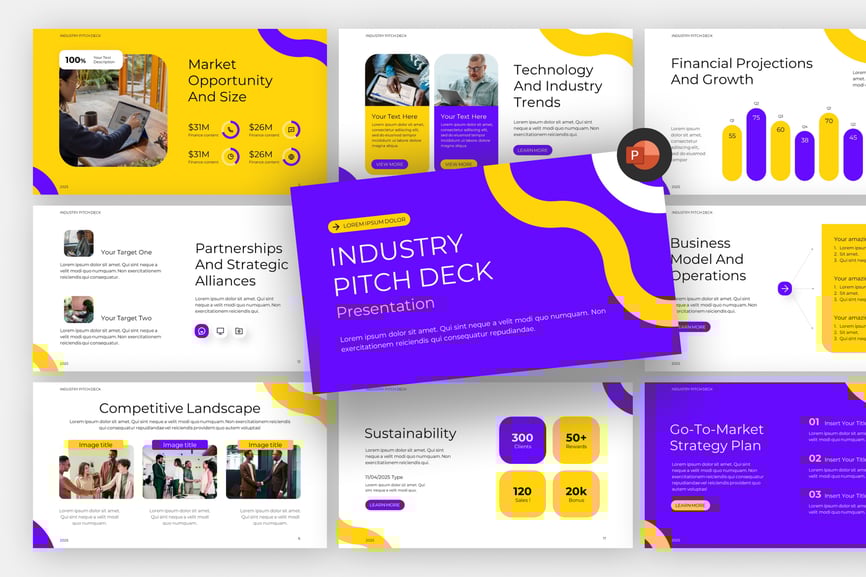 行业报告PPT模板 (PPTX)